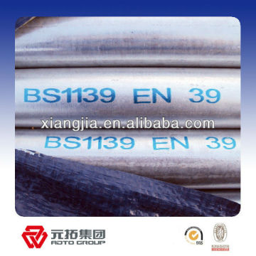 BS1139 1 1/2 &quot;tubo gi para fabricante de andamios